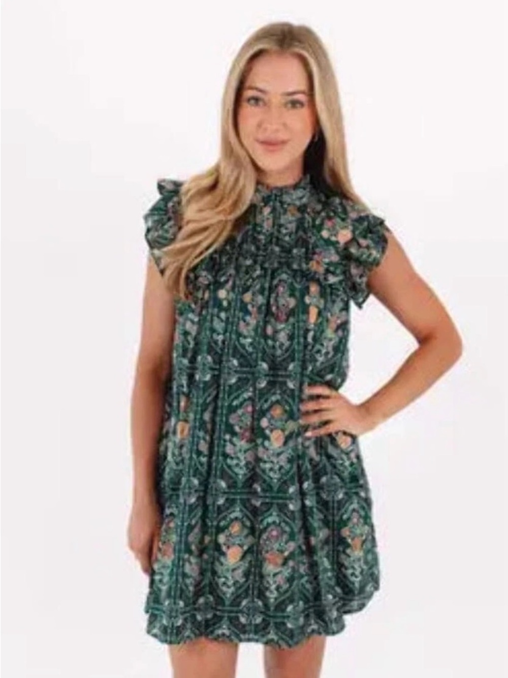 J. Marie Hazel Ruffle Sleeve Women's Dress